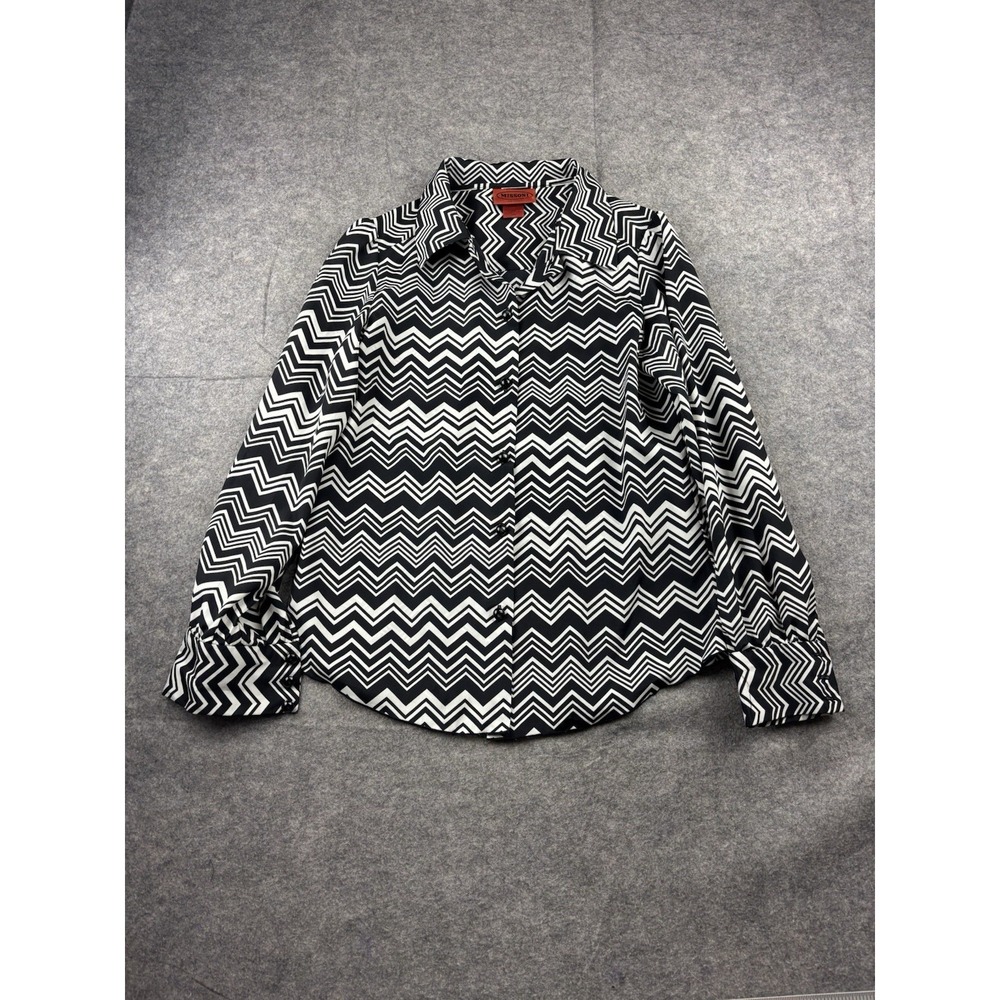 Missoni Target Women's XS‎ Chevron Zig Zag Blouse Button Y2K Gossip Girl 2000s